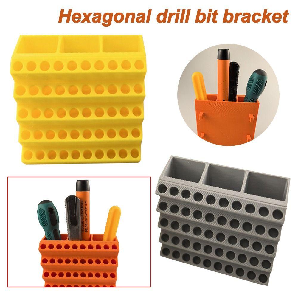 50 Holes Drill Bits Organizer Easy Storage Screwdriver Storage Rack Workshop