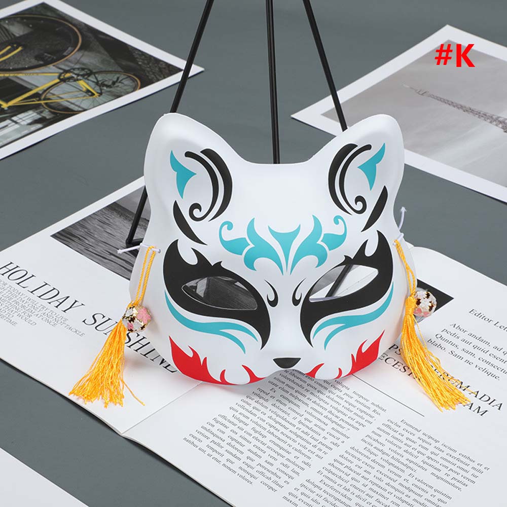 Quasten&Glocke Katzenmaske Cosplay Kopfschmuck Anime Cosplay Maske Party Maske Requisiten Party Requisiten Demon Slayer