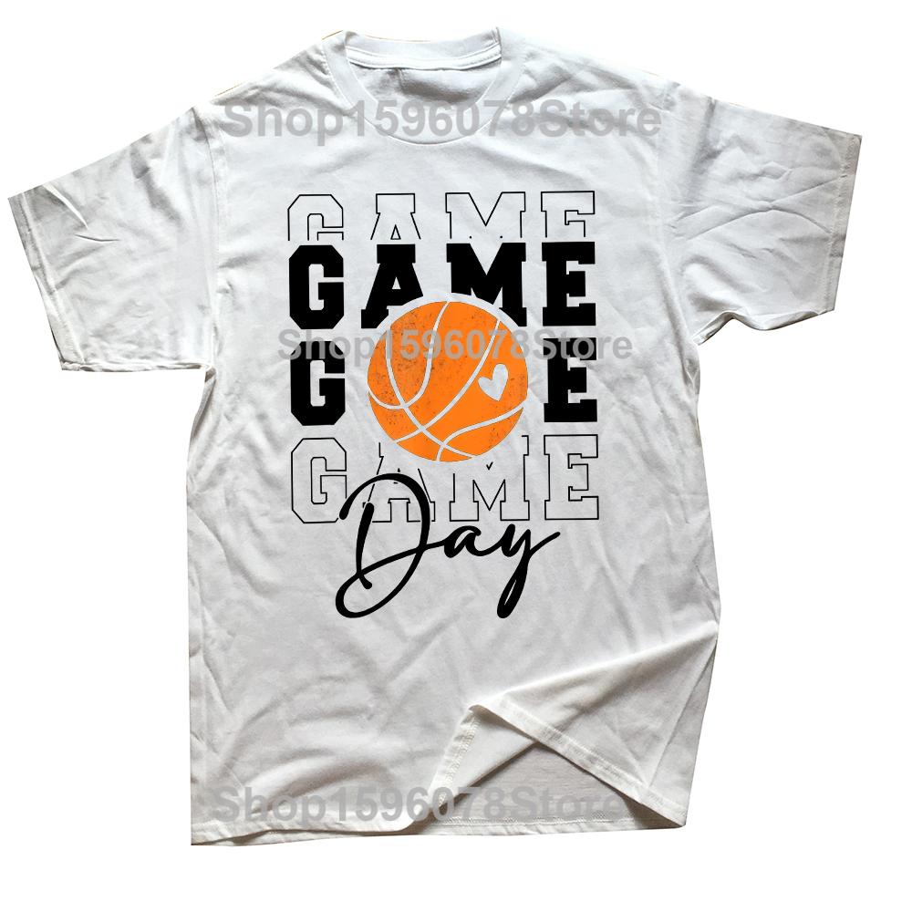 Баскетбольная футболка для игрового дня для юного мальчика девочки Мамы баскетболиста Хлопковая смешная футболка Мужская одежда Винтажная футболка Camisas S