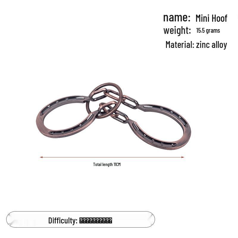 Zinc Alloy Kongming Puzzle Lock: Disentanglement Ring Educational Toy