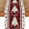 Christmas Table Runner with Santa and Tree Design
