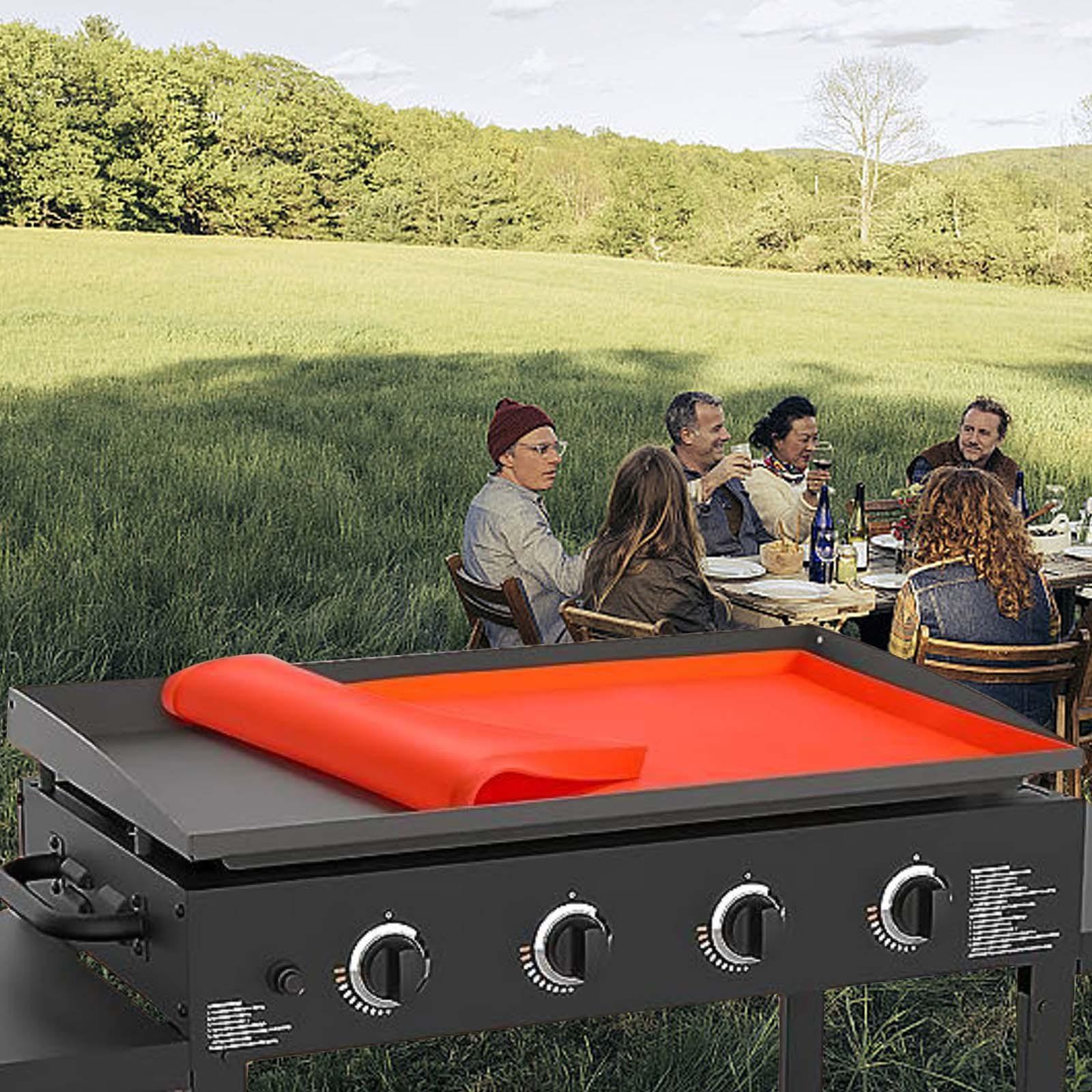 

Griddle Cover Silicone Grill Mat Protective Cover For Outdoor Cooking Baking Mat Non-Stick BBQ Grill Mats Griddle Accessories