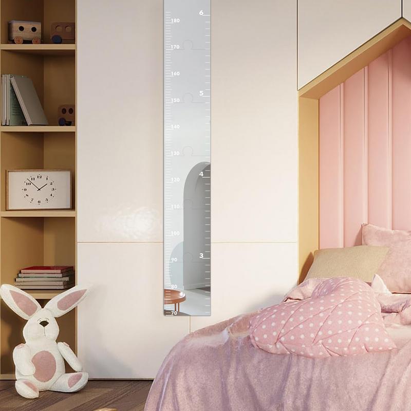Spiegel-Wachstumstabelle für die Wand Acryl Kinder Messspiegel Höhenmessgerät Kinderzimmer Wanddeko Verkleidungszentrum Lineal Mit