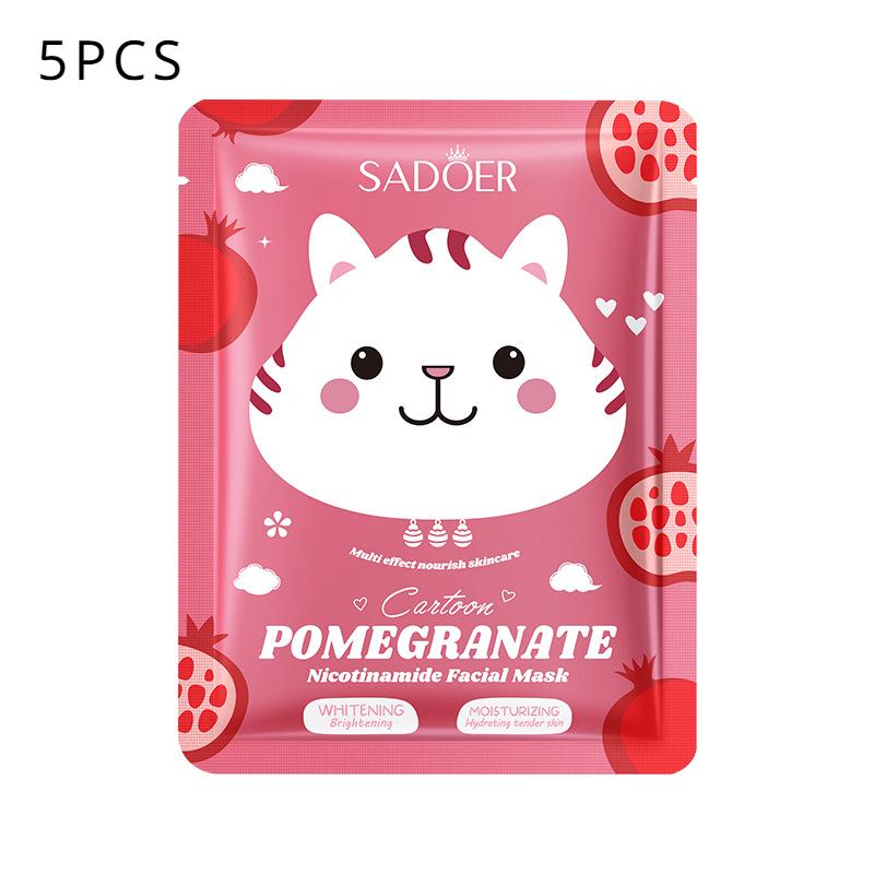 Sadoer Pomegranate Niacinamide Brightening Cartoon Mask Moisturising & Hydrating Mask