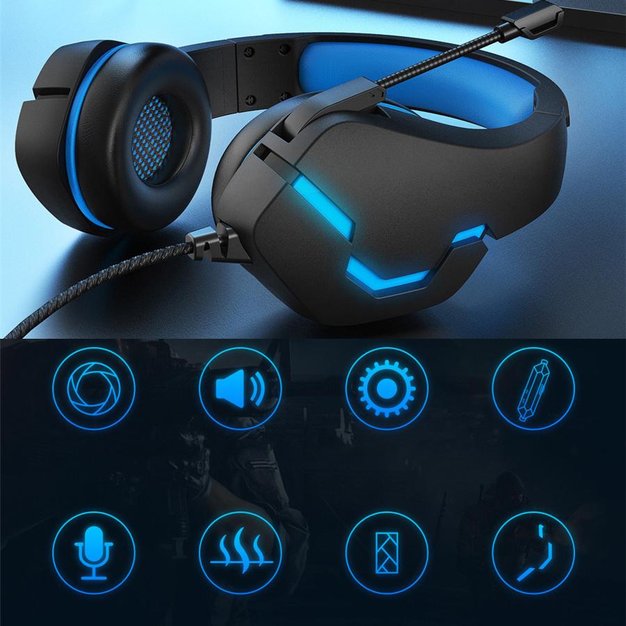 Head-mounted Wired Headset Wire-controlled Luminous Esports Mobile Phone Computer Game Headset