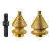 High-density Diamond Abrasive Drill Bit Chamfering for Grinder, 4-in-1 Hole Saw, Beveling Grinding Head Marble Chamfering/Hole Enlarging/Polishing/Arc