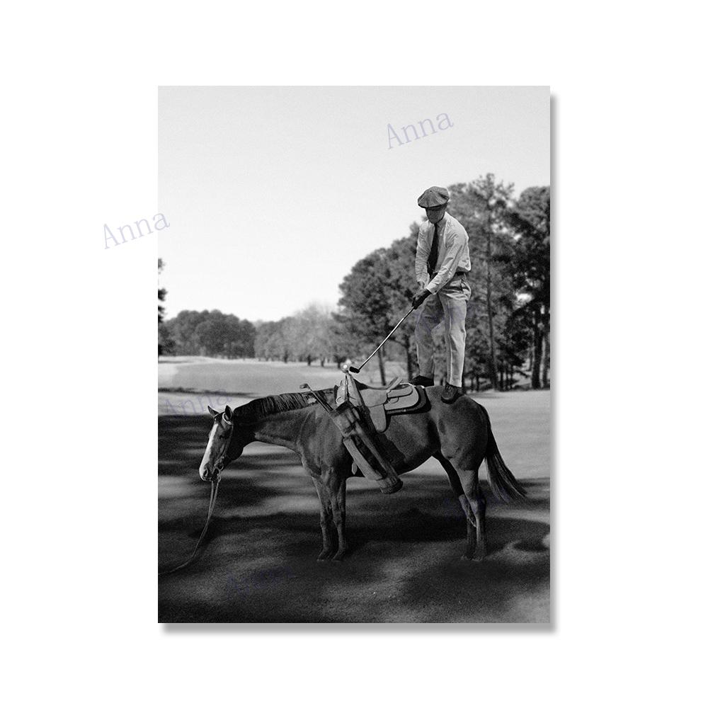 

Винтажный гольф на небоскребе фотография художественный постер и принты настенная живопись на холсте спортивная художественная картина для гостиной домашний декор 21x30cm No Framed