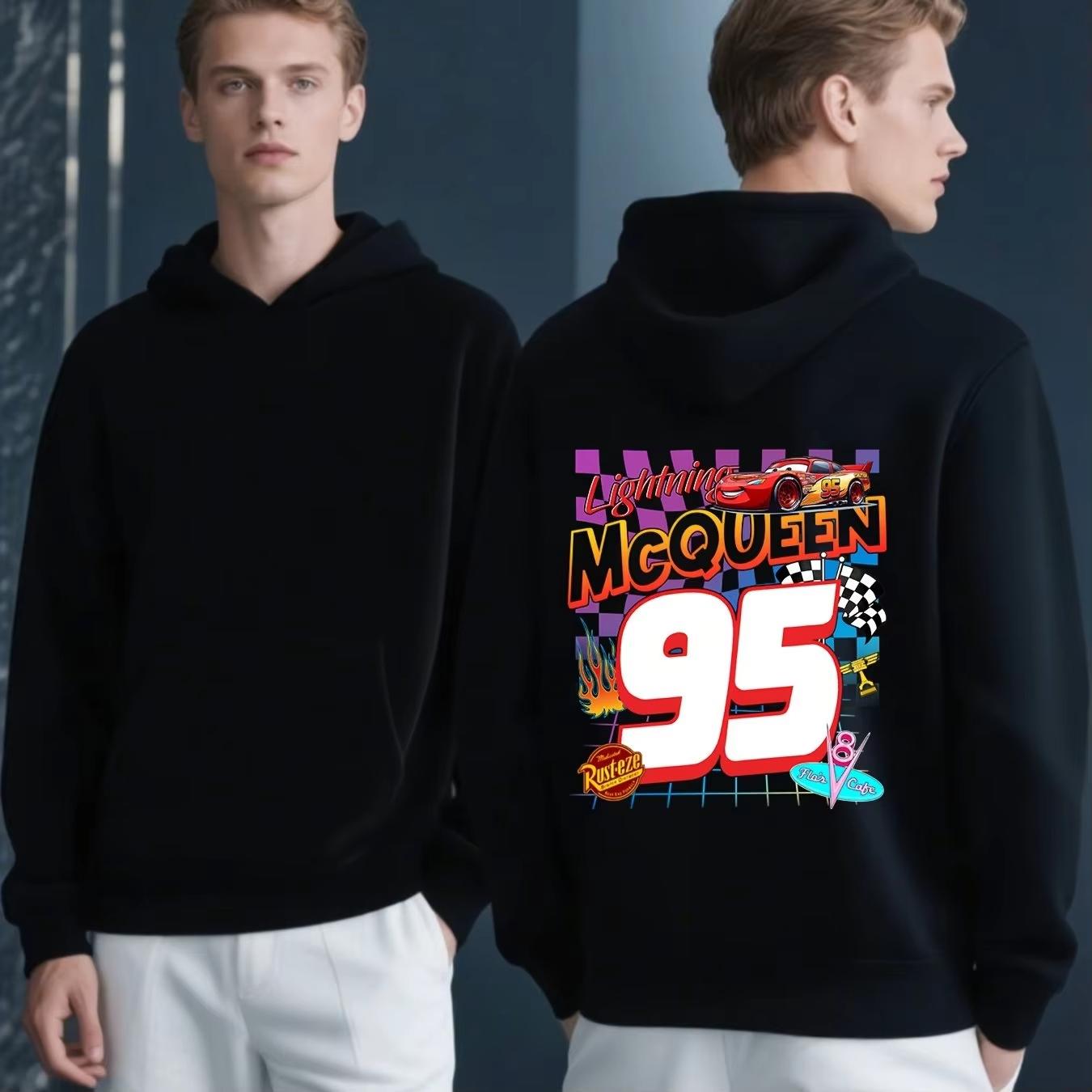 

Disney Men s Hooded Sweater Car Story Series Sweatshirt Autumn and Winter Casual White Men s and Women s Top Hoodie 3XL