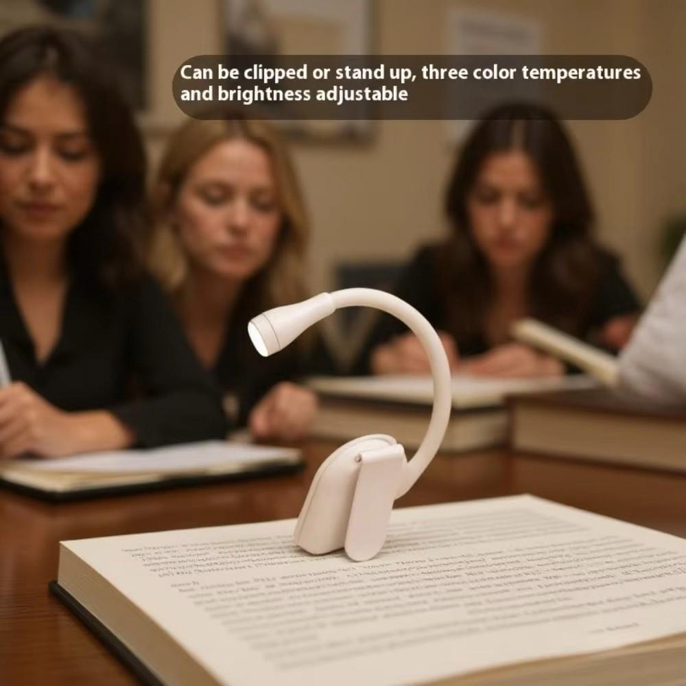 ABS Shell Mini LED Book Light 3 Color Study Lamp 360° Flip Eye Protection Lamp  Study Use