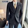 Conjunto de Terno de Negócios Masculino de 3 Peças