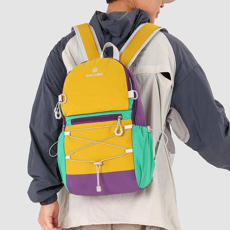 Lightweight Color Block Backpack Unisex Commuter Travel Large Capacity Outdoor Backpack