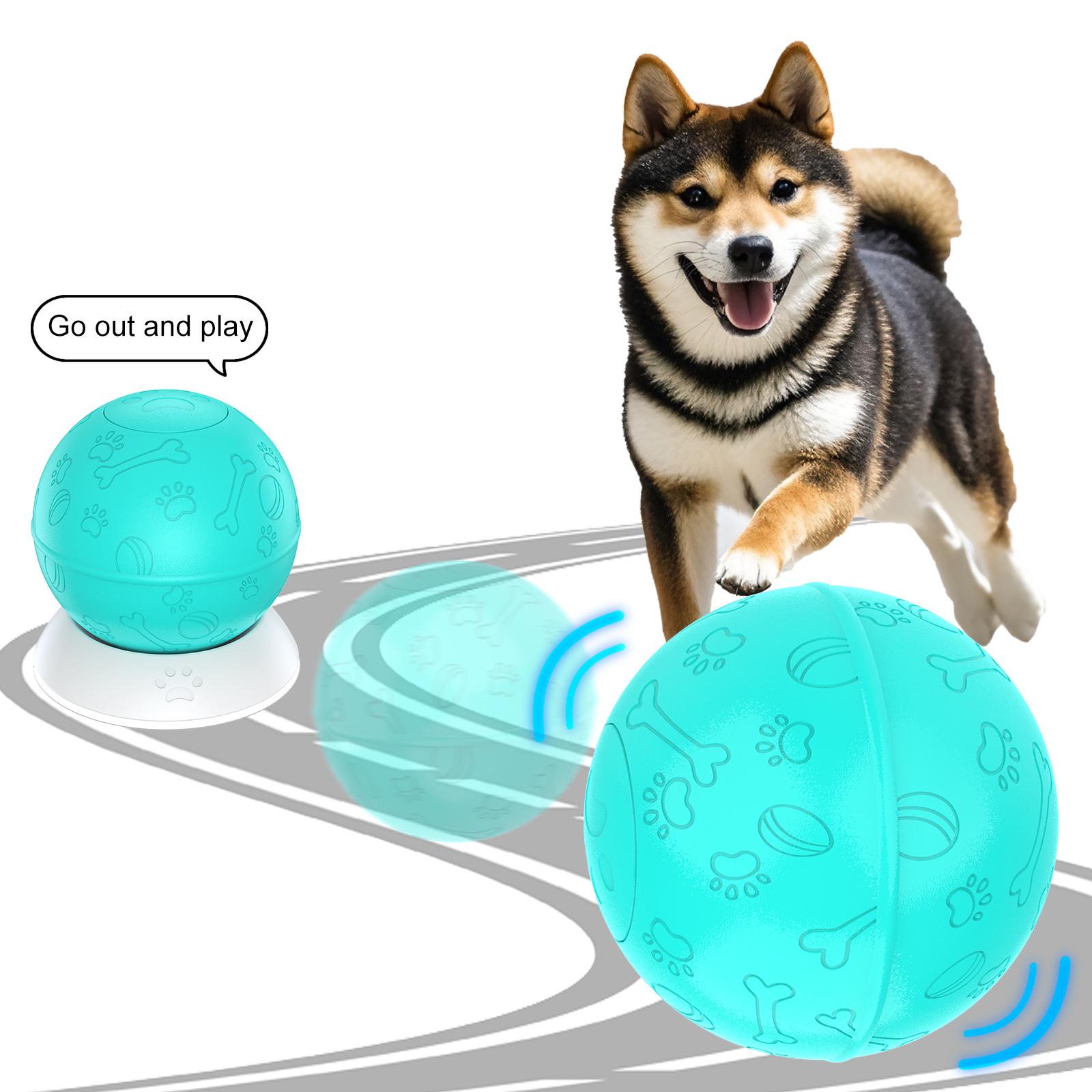 Luxury Smart Automatic Rolling Ball Dog Chew Toy Eco-Friendly Waterproof Interactive Sound Recording Modern Cartoon Rechargeable