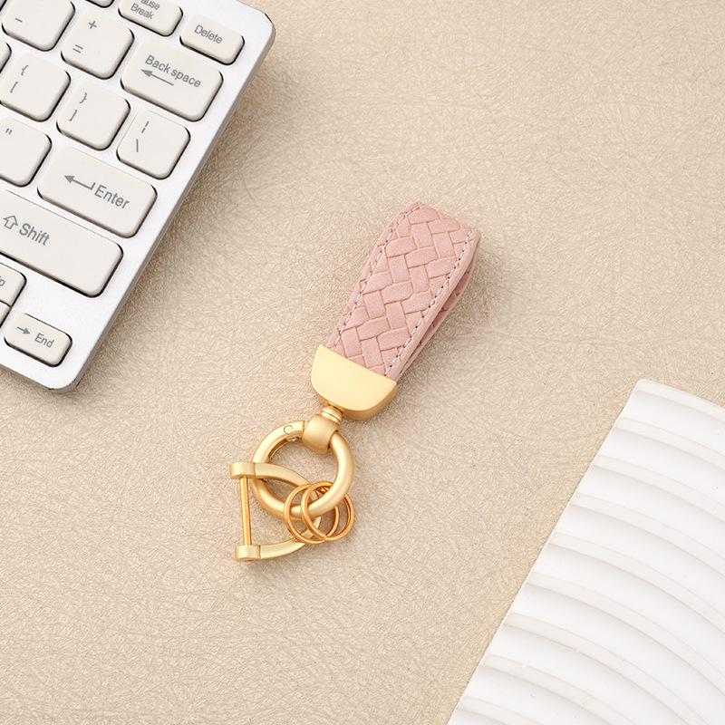 Luxury PU Leather Anti-Lost Motorcycle Car Keychain Pendant