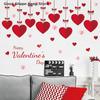 Heart-shaped Romantic Sweetheart Balloon Stickers For Valentine's Day Atmosphere Decor Stickers Glass Windows Display Windows