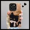 Autumn and winter leather pattern Apple 11promax new mobile phone case 11 cute black cat iphone11pro protective case 11