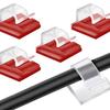 Free Shipping Transparent Self-Adhesive Wire Management Clips - R-Type Wiring Organizer for Car Harnesses