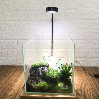 10W Fish Tank LED Lamp with Wood Board Multifunctional Aquarium Landscape Lights USB Charging Energy Saving Plant Growth Light