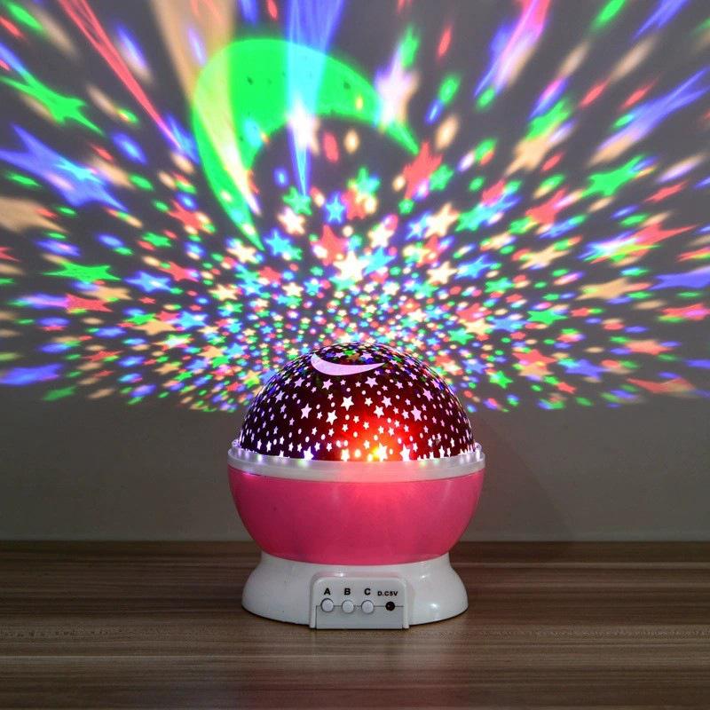

Seven-Color Rotating Starry Sky LED Night Light Projector for Kids Specify Color in Box
