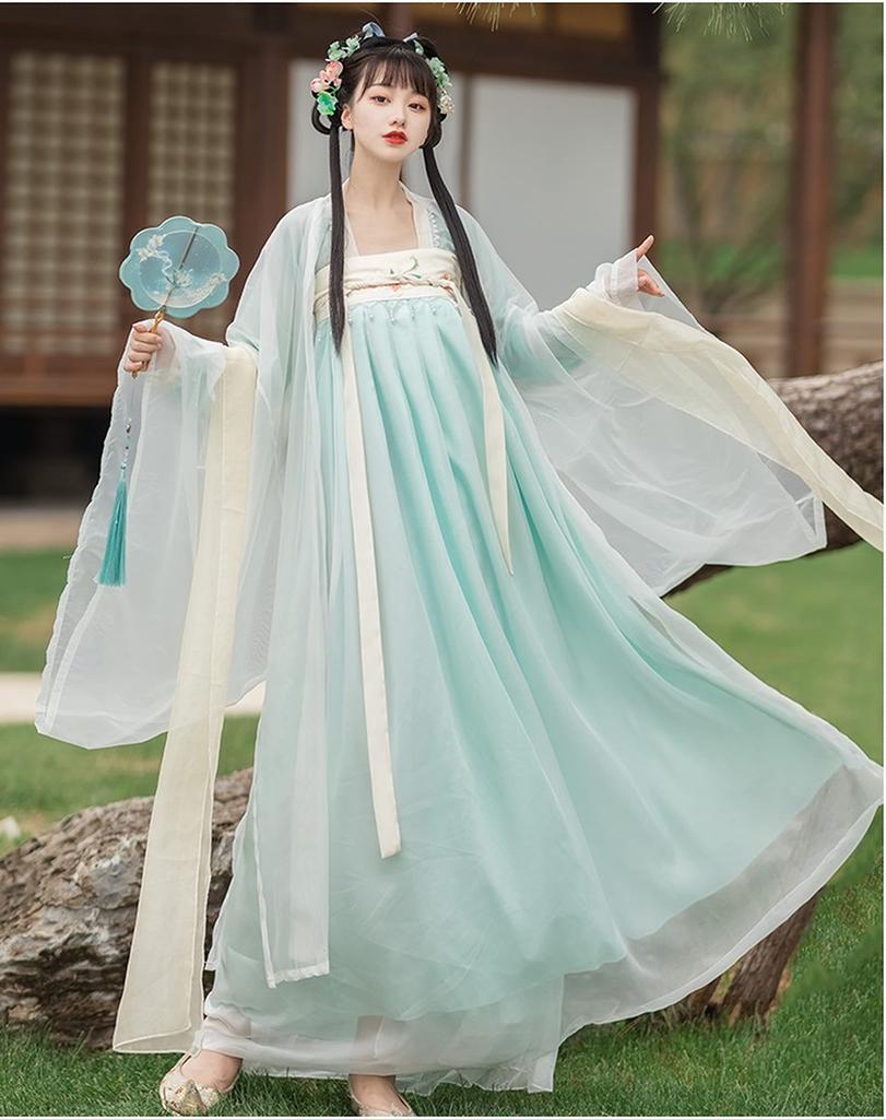 Hanfu Cosplay Starożytny chiński Tang Długi tatuaż naklejka w zestawie [Yousaku Co., Ltd.] Kostium, damski, kostium, Halloween, scena, dwór, spódnica,