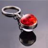 System Galaxy Planet Solar Keyring Nebula Space Keychain Moon Earth Sun Mars Art Picture Double Side Glass Ball Key Chain