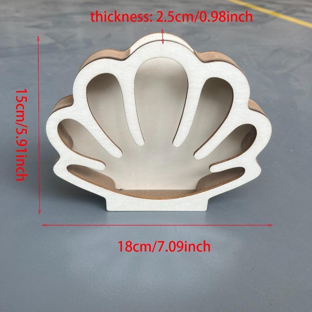 Wooden Seashell Display Box with Acrylic Window Keepsake Organizer for Beach Coastal Home Decor Storage Box Storage Containers