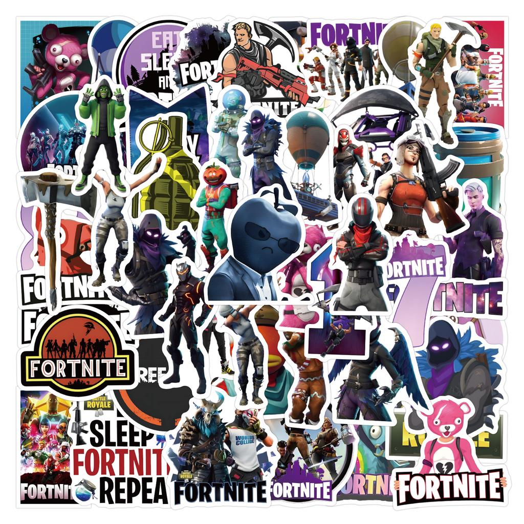 55 Fortnite Graffiti New Stickers Decorative Guitar Scooter Water Cup Waterproof Stickers