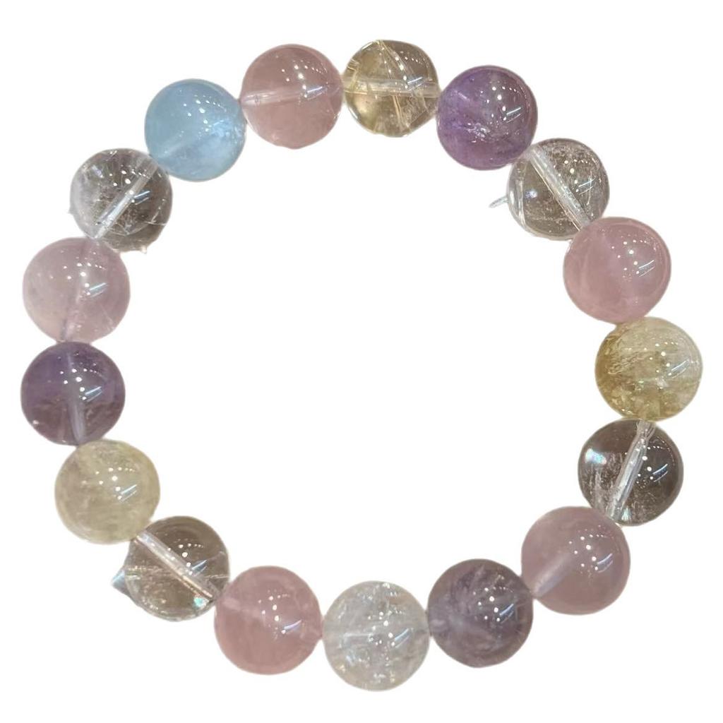 Natural Ice Cream Crystal Bracelet, New Chinese Style Colorful Fluorite Bracelet for Women, Dopamine European and American Crystal Bracelet