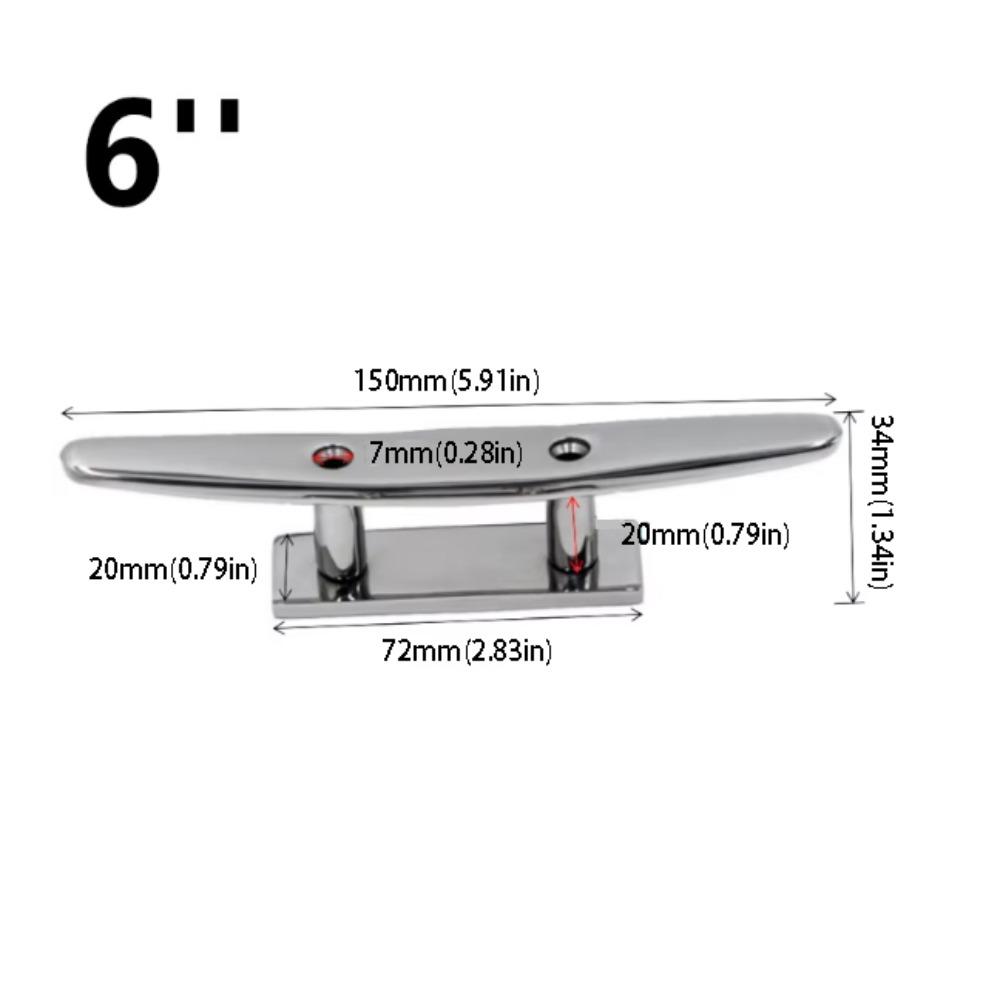 Polished Finish Boat Cleat 316 Stainless Steel Combo Cleat Mooring Cleat Boat Application