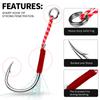 10pcs Ishini Hair Hook with Barbs, High Carbon Steel Single Hook, Bright Wire Boat Fishing Hook, Feather Hook