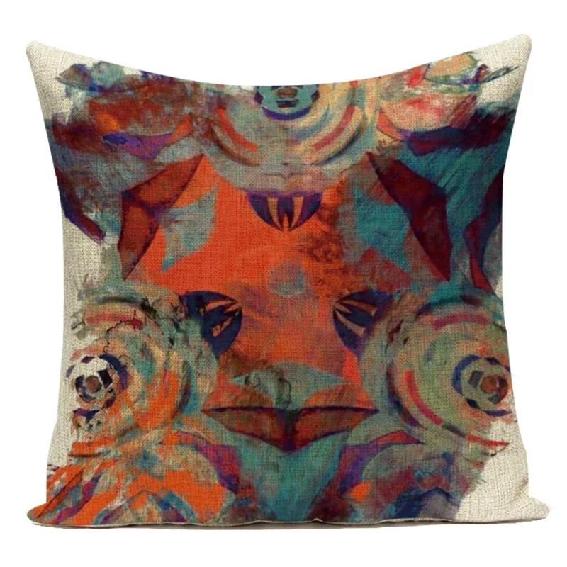 Vintage Flower Printed Throw Pillow Cover Sofa Chair Cushion Covers Home Decorative For Chair Seat Bedroom Square Pillowcase