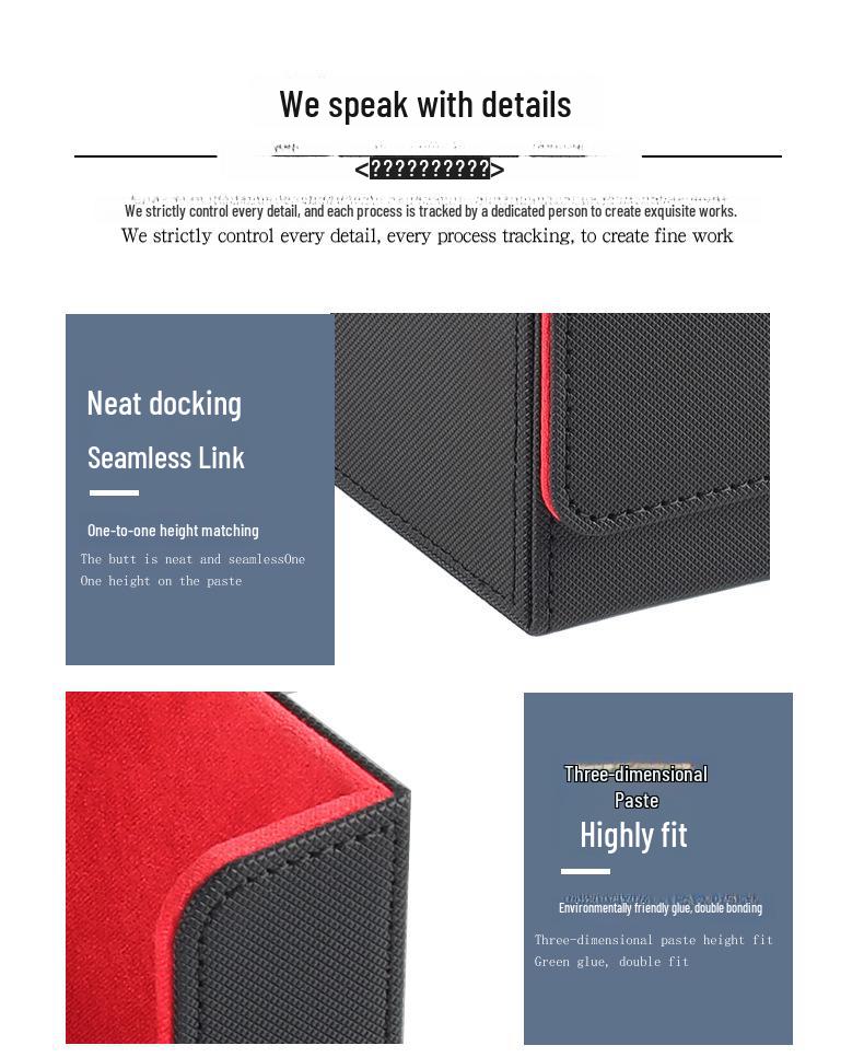 Hot-Selling Double Row 1200-Capacity PU Leather Magnetic Planet Card Game Box