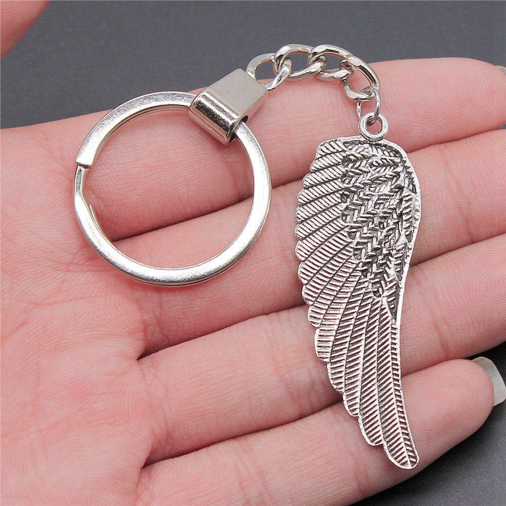 30mm Keychains Wings Angel Feathers Vintage Jewelry Supplies QY001