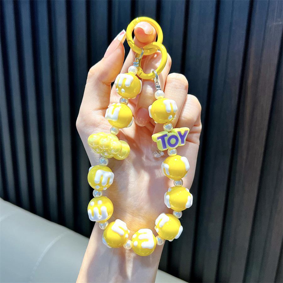 Lanț de telefon mobil cu mărgele, breloc: Pandantiv Creative Cloud, Charm pentru geantă și Accesoriu pentru husă de căști