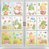 Spring 2025 Floral Dwarf Window Stickers - Glass Wall & Shop Decorations