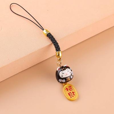 Phone Straps Decor Bag  Accessories Lucky Cat Keychain Cute Cat Phone Key Strap Bag Accessories