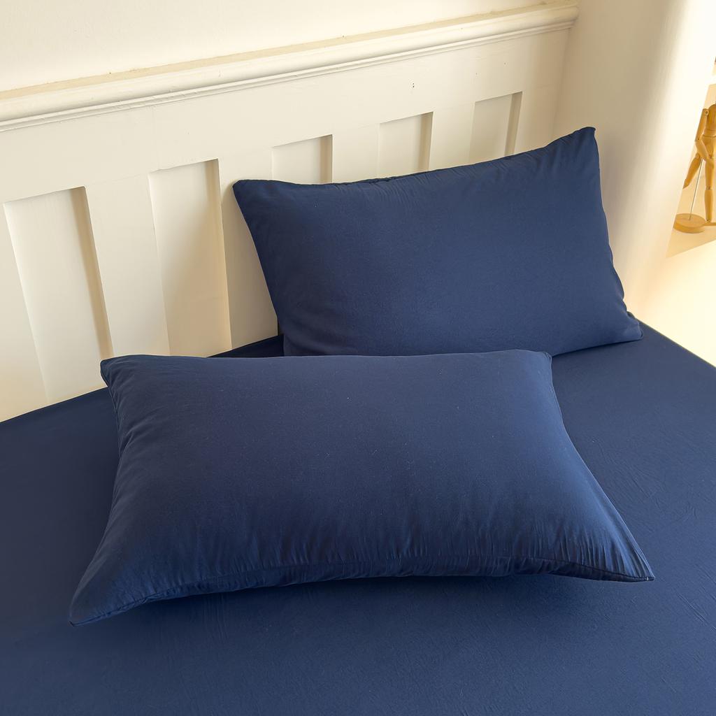 1PC 100% Cotton Solid Color Pillowcase Super Soft And Cozy Skin-friendly Machine Washable Pillowcases 48x74/50x75cm 2 Sizes Home