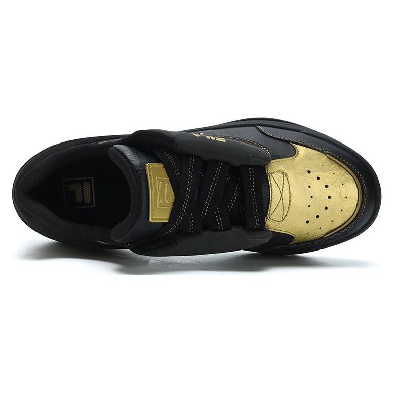 FILA Mix Fashion Sports Low-Top Skate Shoes Men Sneakers Black Gold F12M321205FBK