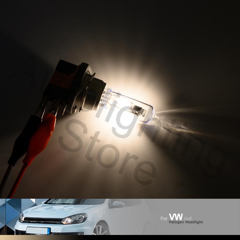 2x H15 Halogen Lamp For Volkswagen VW Golf/GTi 15/55W 12V Headlight High Beam Bulbs DRL Lamps 3200K Clear Glass Car Light Source