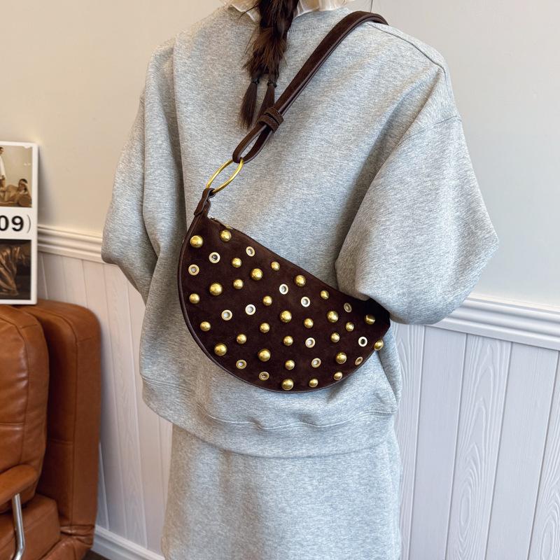 Klinknagel Crossbody Tassen voor Dames Schoudertassen Kleine Vierkante Tas voor Dames Mode Trend Portemonnee en Handtassen Ontwerper Tas Sac