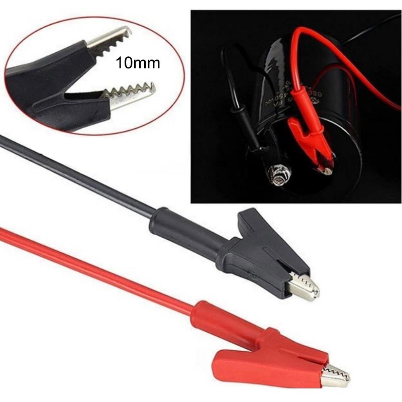 1Pair Double End Test Lead Wire Electrical Voltage 4Mm Banana Plug Alligator Clip 20A Multimeter Diy Test Wires