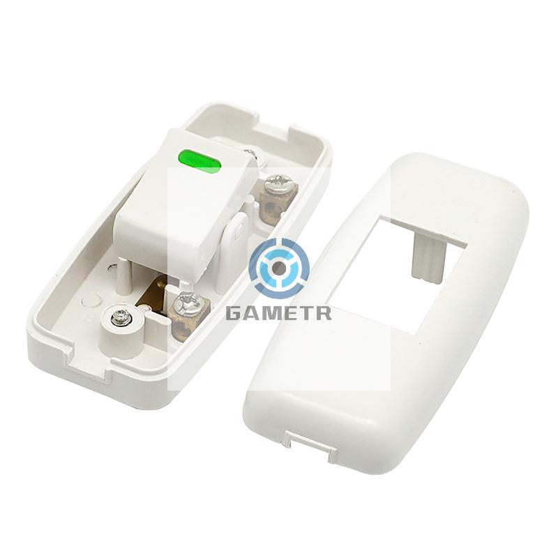 1 Stück Lichtschalter für Zuhause Klassisch Weiß Inline EIN/AUS Tisch- Nachttischlampe Schreibtischleuchte Kabel-Schalter Elektrisches Zubehör