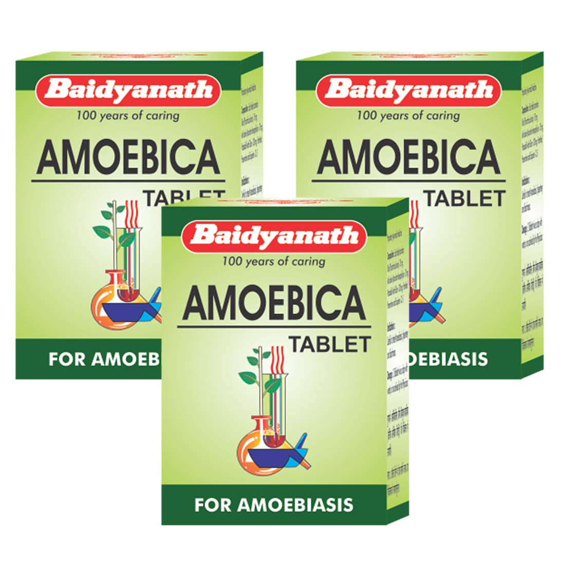 

Baidyanath Asli Ayurved Amoebica I Ayurvedic Digestive Support 100 Tab X Pack of 3
