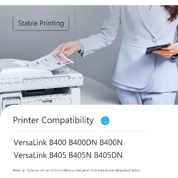 VersaLink B400/B405 Black Toner Cartridge (1-Pack) - Compatible 106R03580 Toner Cartridge Replacement for Xerox VersaLink B400 B405 B400DN B400N