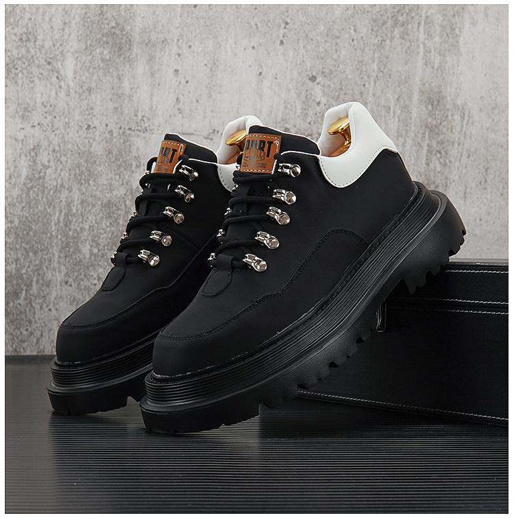 

Роскошные дизайнерские мужские ботинки челси на платформе, ботильоны из спилка на толстой подошве, мужская обувь, короткие ботинки martins с круглым носком 38 чёрный