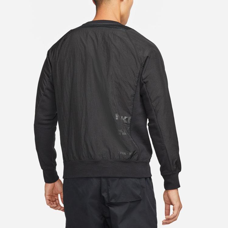 Nike French Terry Crew Neck Pullover Sweatshirt Men Sweatshirt Black DD5938-010