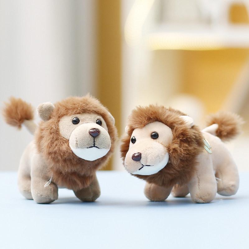 Portachiavi Leone Peluche Giocattolo Morbido Animale Carino Per Bambine Bambini Regalo