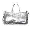 Bolso de hombro con lentejuelas para mujer, elegante bolso cruzado, monocromático, gran capacidad