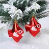 2Pcs Hanging Ornament Plastic Pendant Decoration Crafts Embellishments for Window Door Wall Christmas Tree Home Holiday