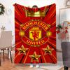 Coperta con stemma del Manchester United Coperta in flanella da esterno per campeggio, escursionismo, feste in giardino, essenziale per picnic, regalo per famiglia e amici