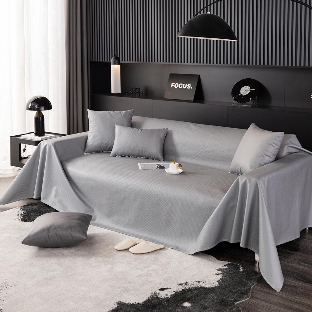 Simple Waterproof Sofa Towel New Urine-Proof Anti-Scratching Four Seasons Universal Non-Stick Wool Sofa Cover Towel Faux Leather Autumn and Winter